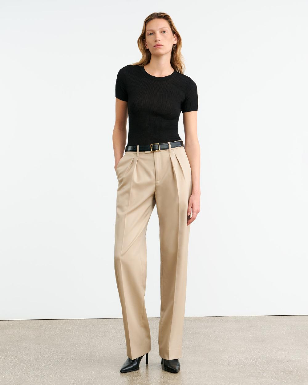 Nili Lotan ALPHONSE WOOL PANT ROOSEVELT KHAKI