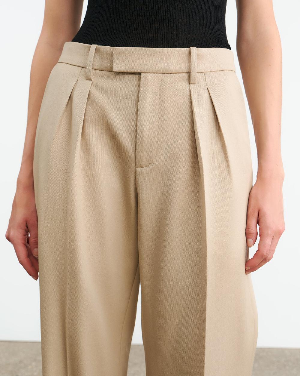 Nili Lotan ALPHONSE WOOL PANT ROOSEVELT KHAKI