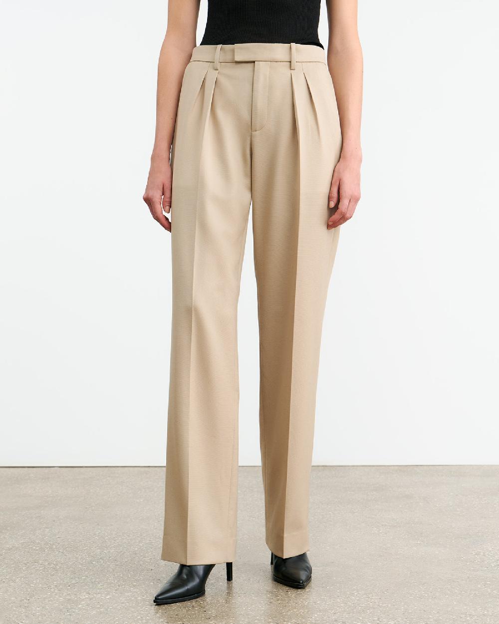 Nili Lotan ALPHONSE WOOL PANT ROOSEVELT KHAKI