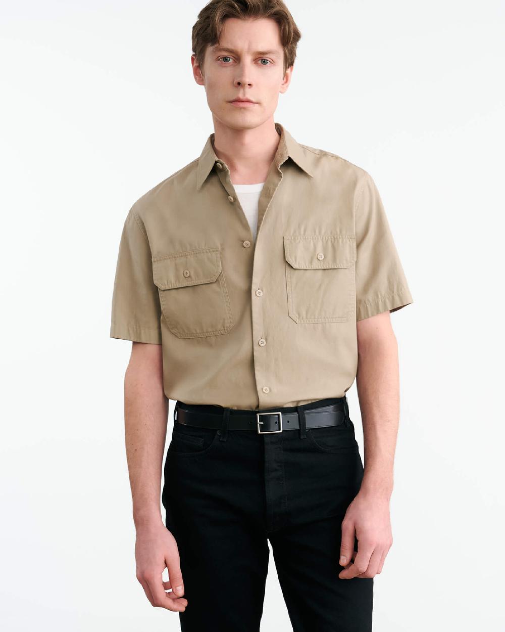 Nili Lotan ALVARO SHIRT TAUPE GREY