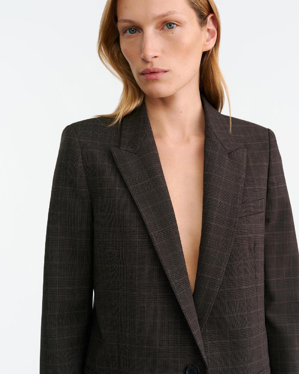 Nili Lotan ANABEL TAILORED JACKET CIGAR PLAID