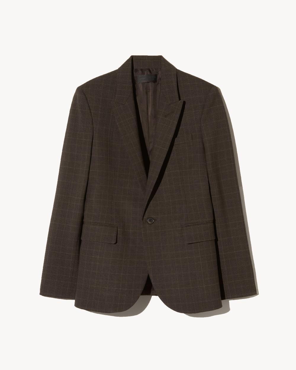 nili lotan ANABEL TAILORED JACKET CIGAR PLAID