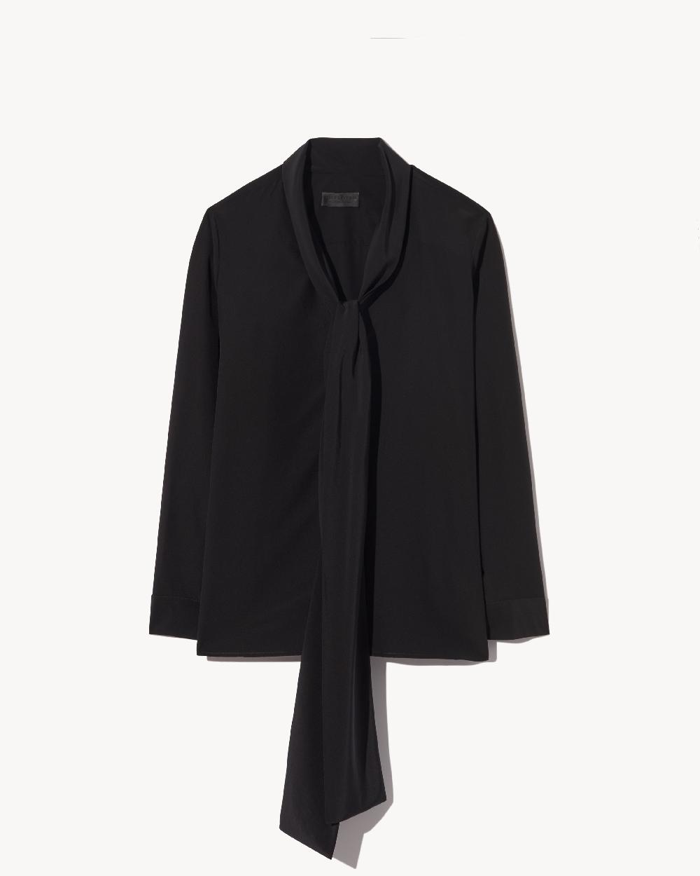 nili lotan ANGELIQUE SILK BLOUSE BLACK