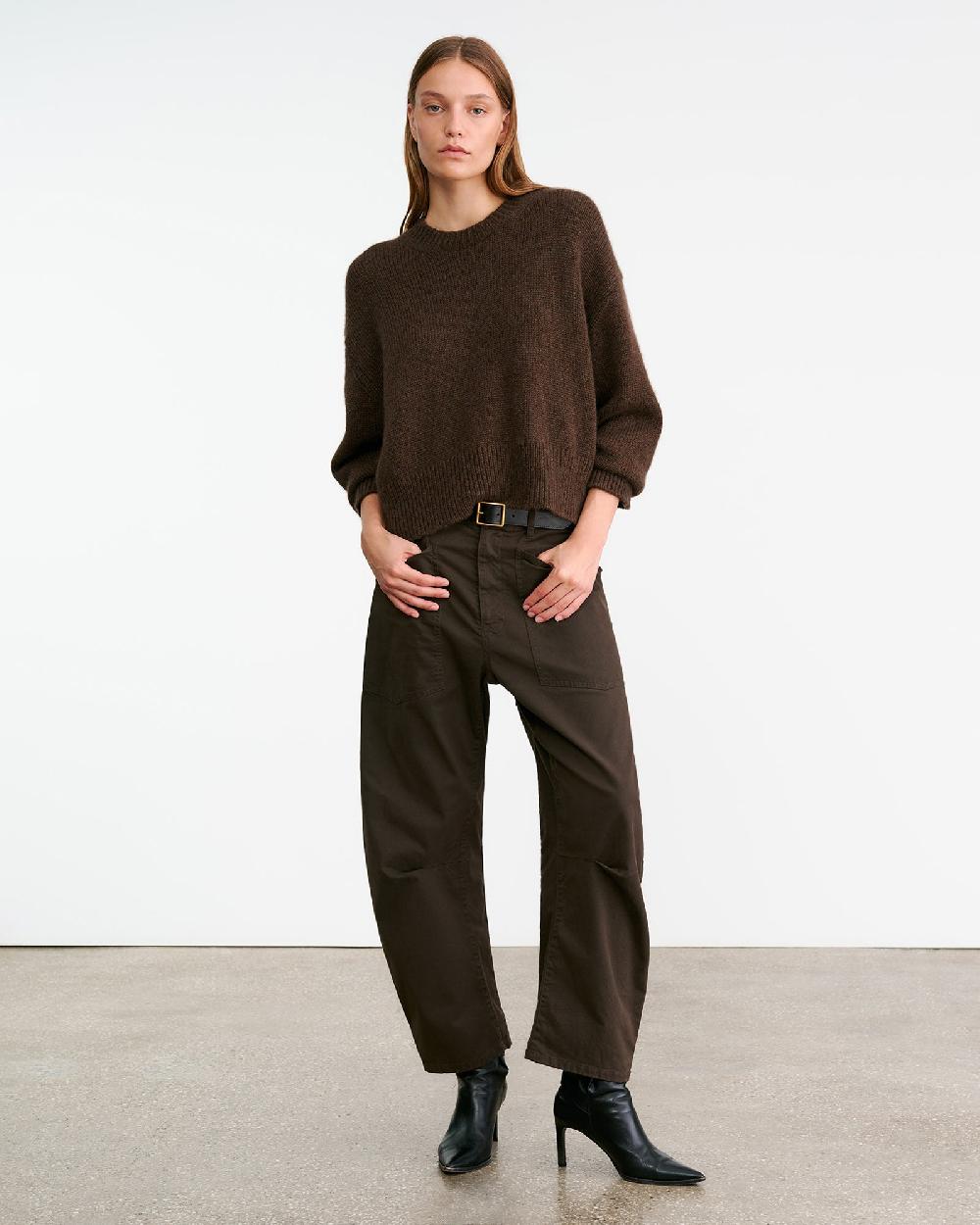 Nili Lotan ANISA CASHMERE SWEATER REDWOOD MELANGE