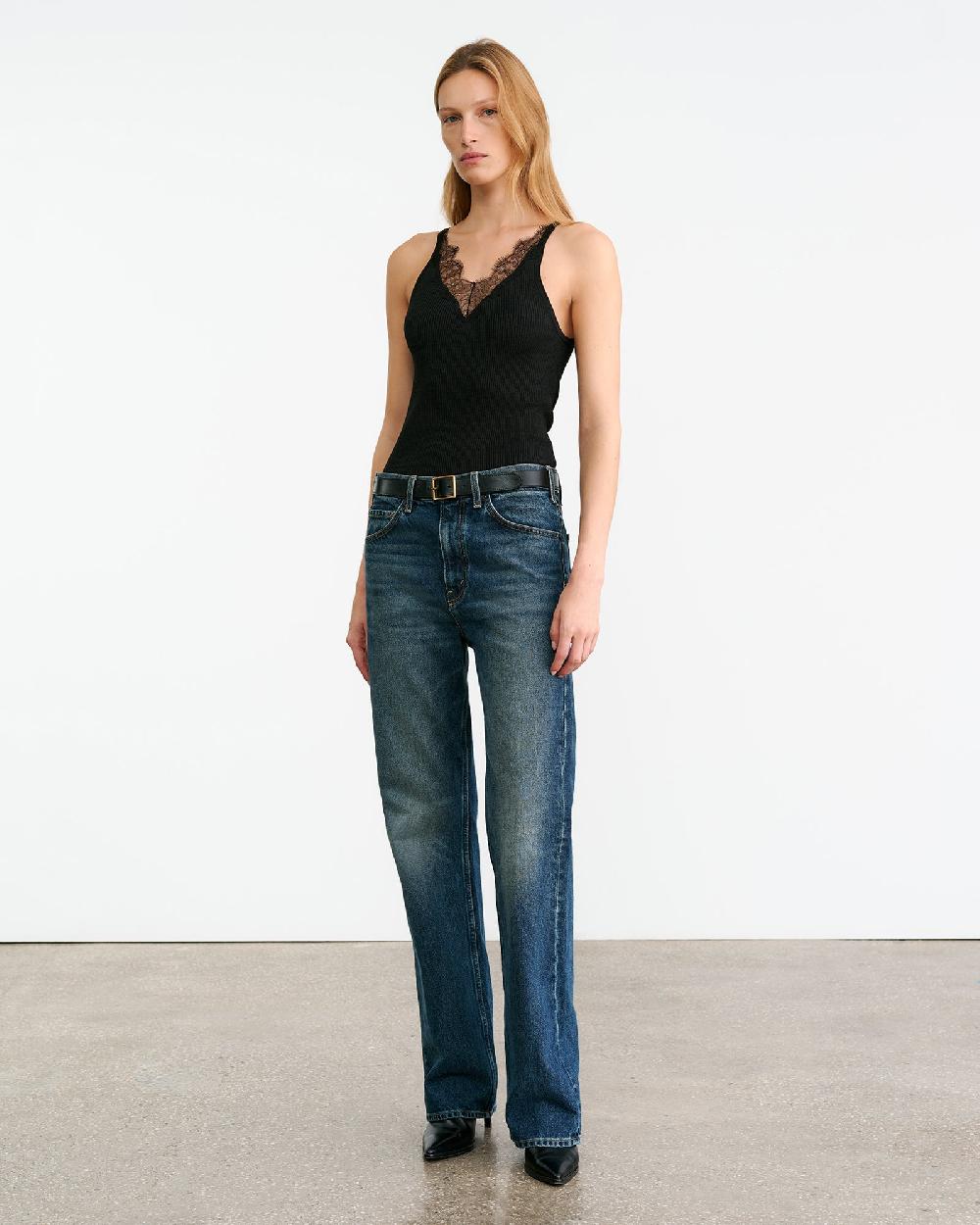 Nili Lotan ARONIA SILK TANK BLACK