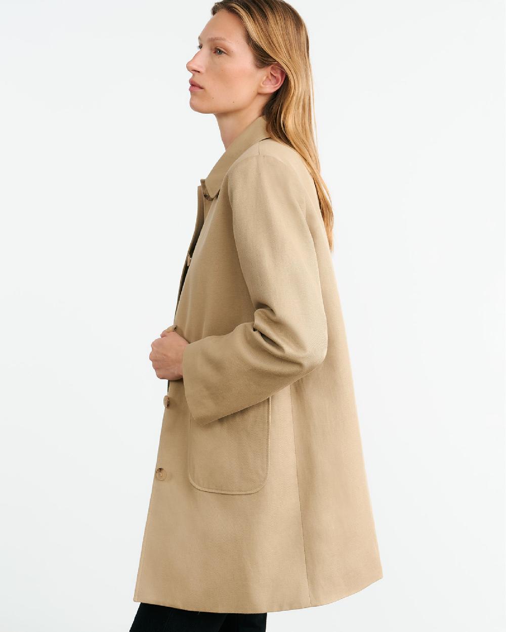 Nili Lotan BALZAC SHORT DUSTER COAT DESERT KHAKI