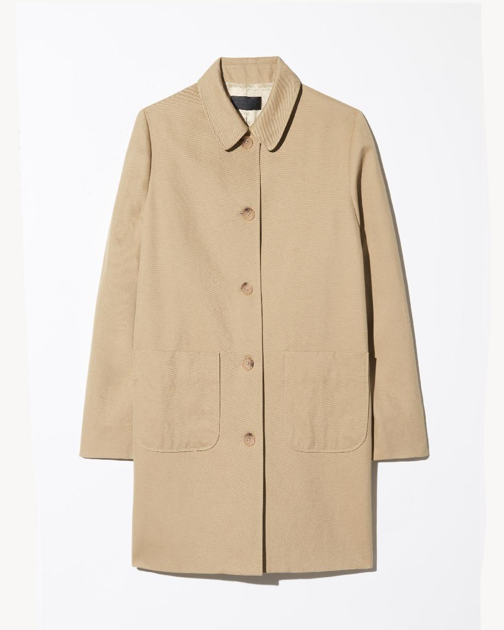 nili lotan BALZAC SHORT DUSTER COAT DESERT KHAKI
