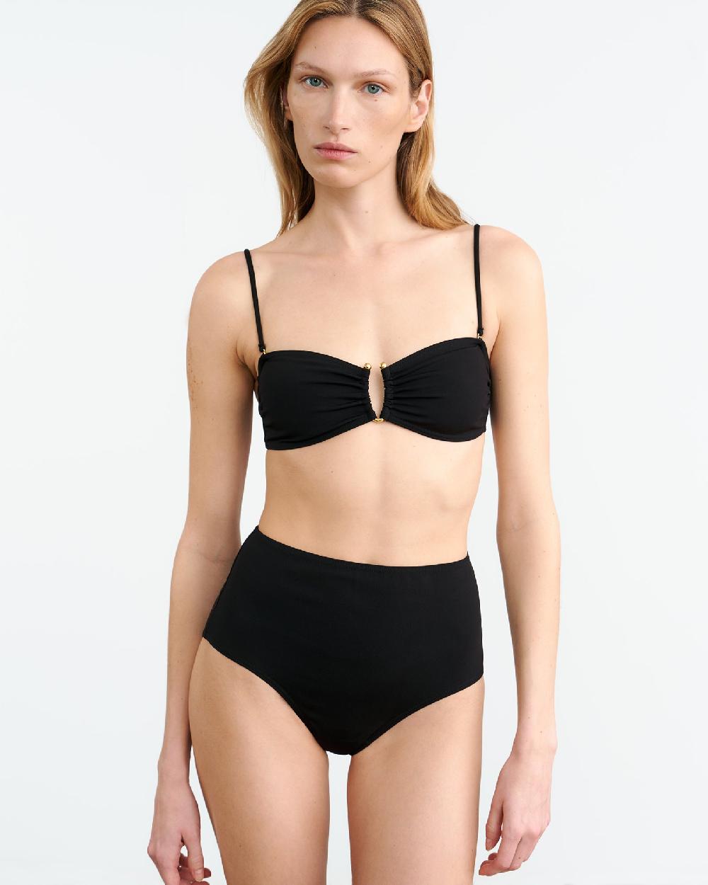Nili Lotan BANDEAU BIKINI TOP BLACK