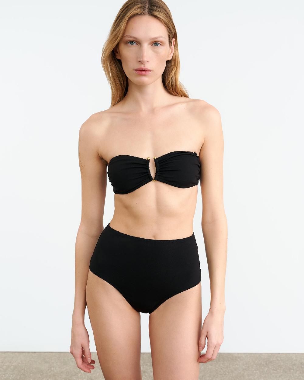 Nili Lotan BANDEAU BIKINI TOP BLACK