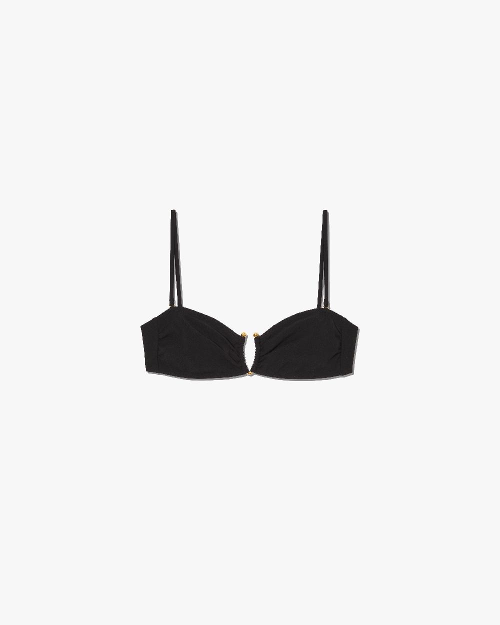 nili lotan BANDEAU BIKINI TOP BLACK