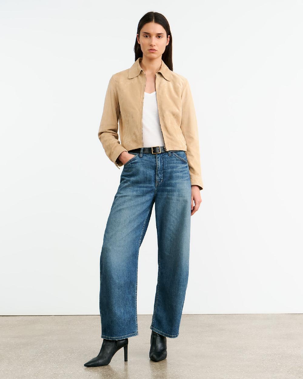 Nili Lotan BEAUVAIS SUEDE JACKET LIGHT SAND