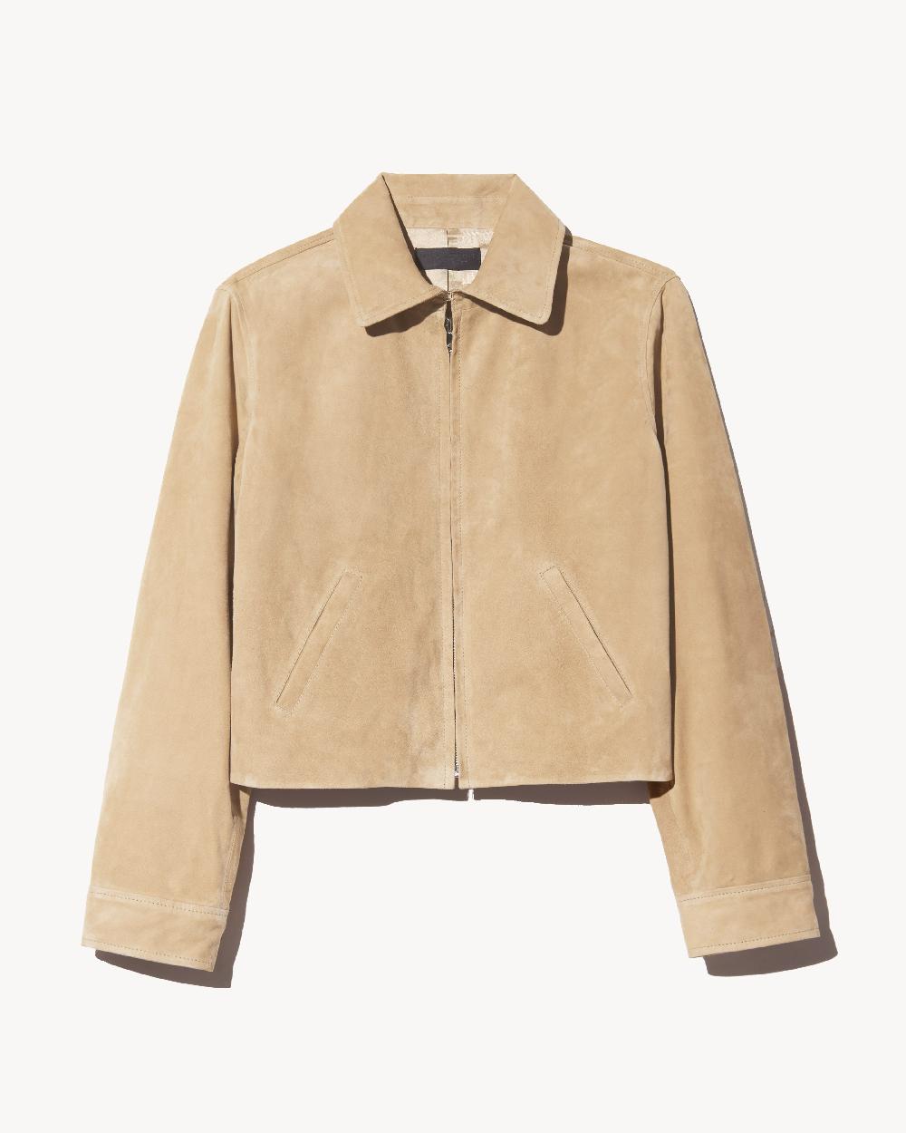 nili lotan BEAUVAIS SUEDE JACKET LIGHT SAND