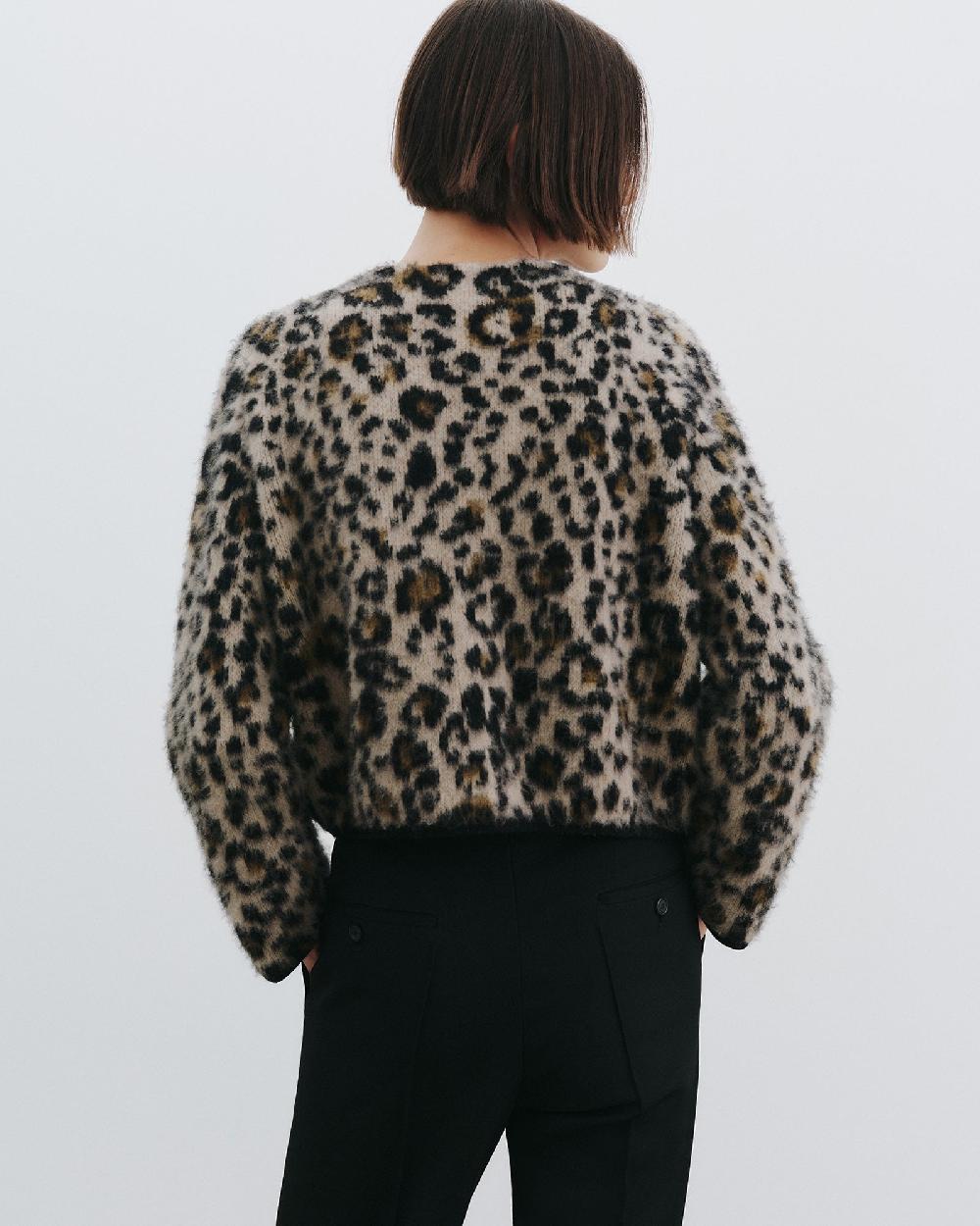 Nili Lotan BEYTON CARDIGAN JUTE LEOPARD