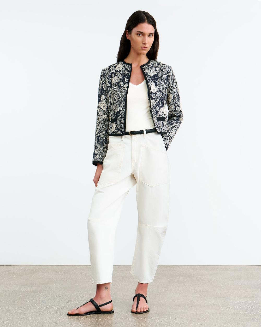 Nili Lotan BONO JACKET MIXED PAISLEY PRINT