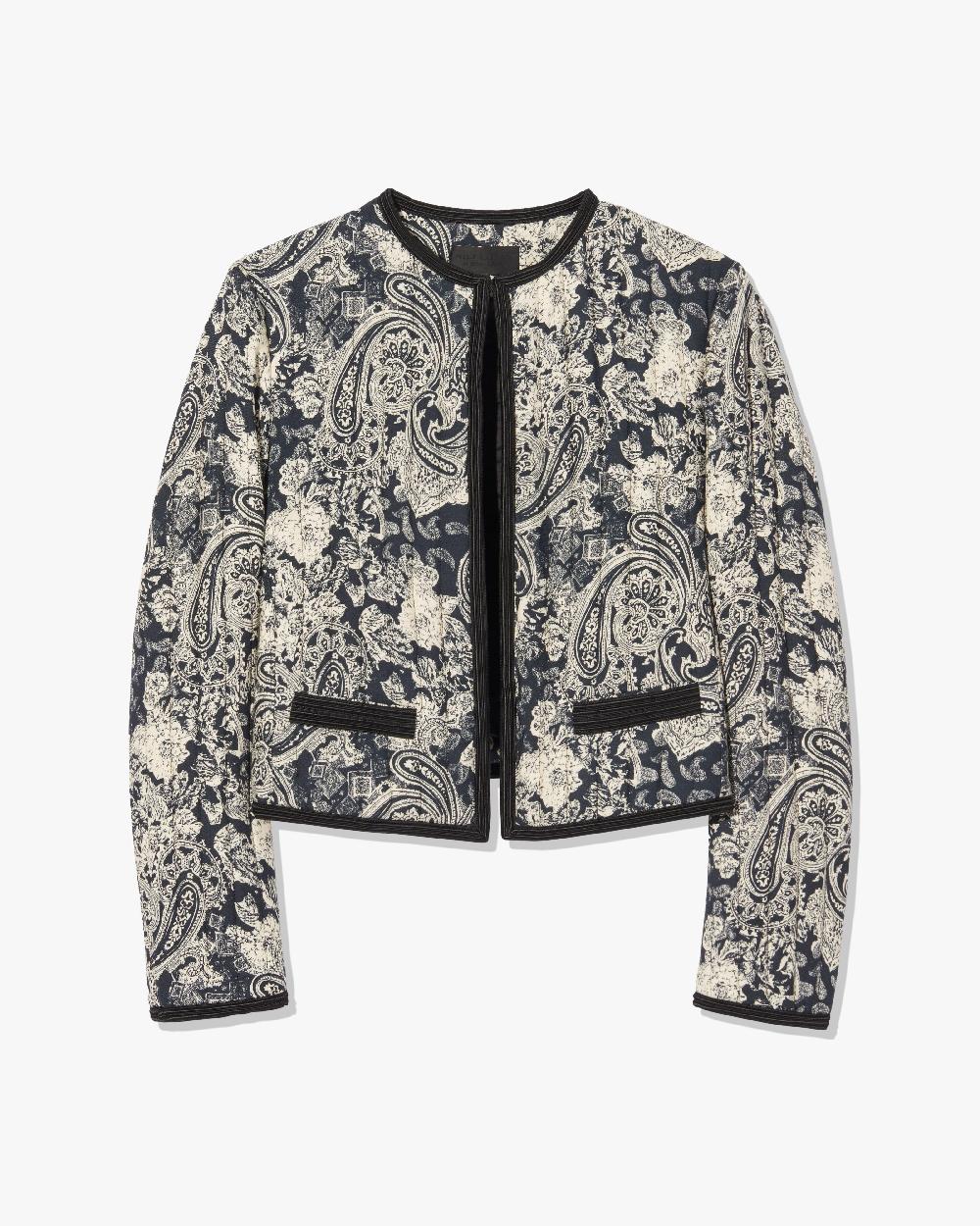 nili lotan BONO JACKET MIXED PAISLEY PRINT