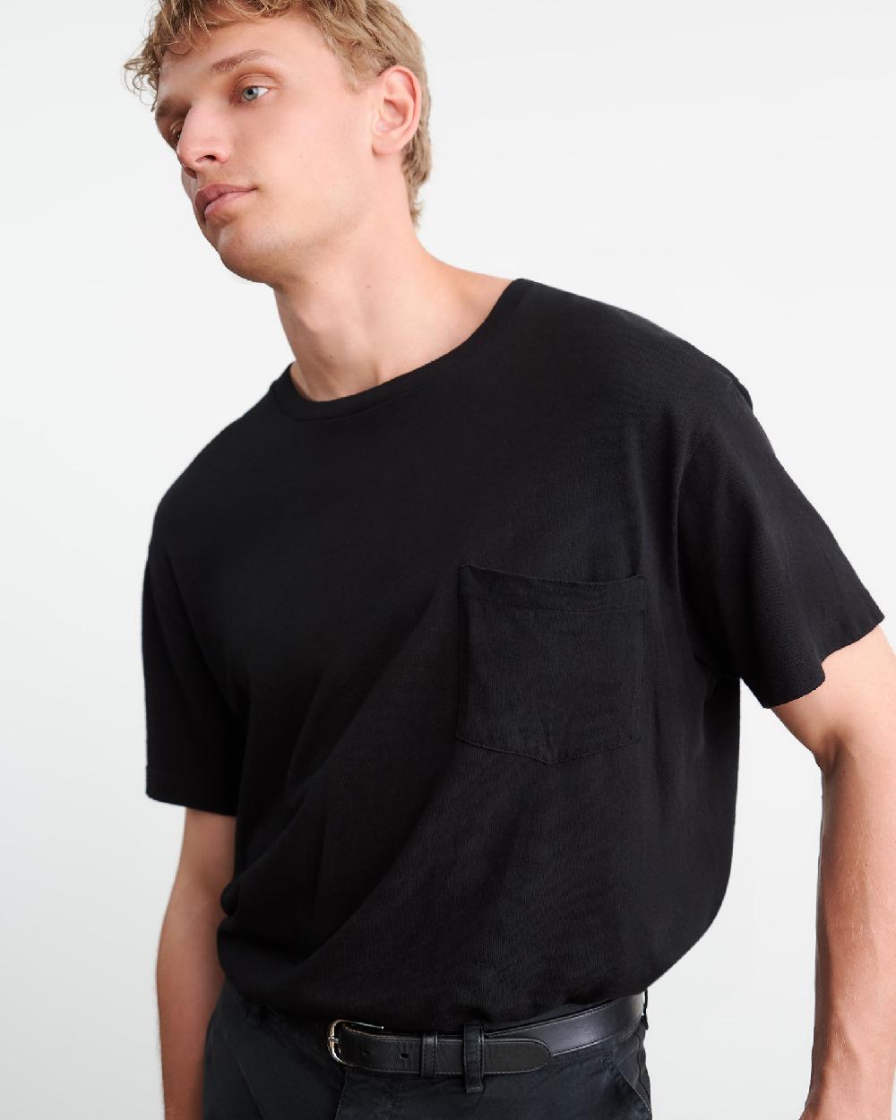 Nili Lotan BRANDON TEE JET BLACK