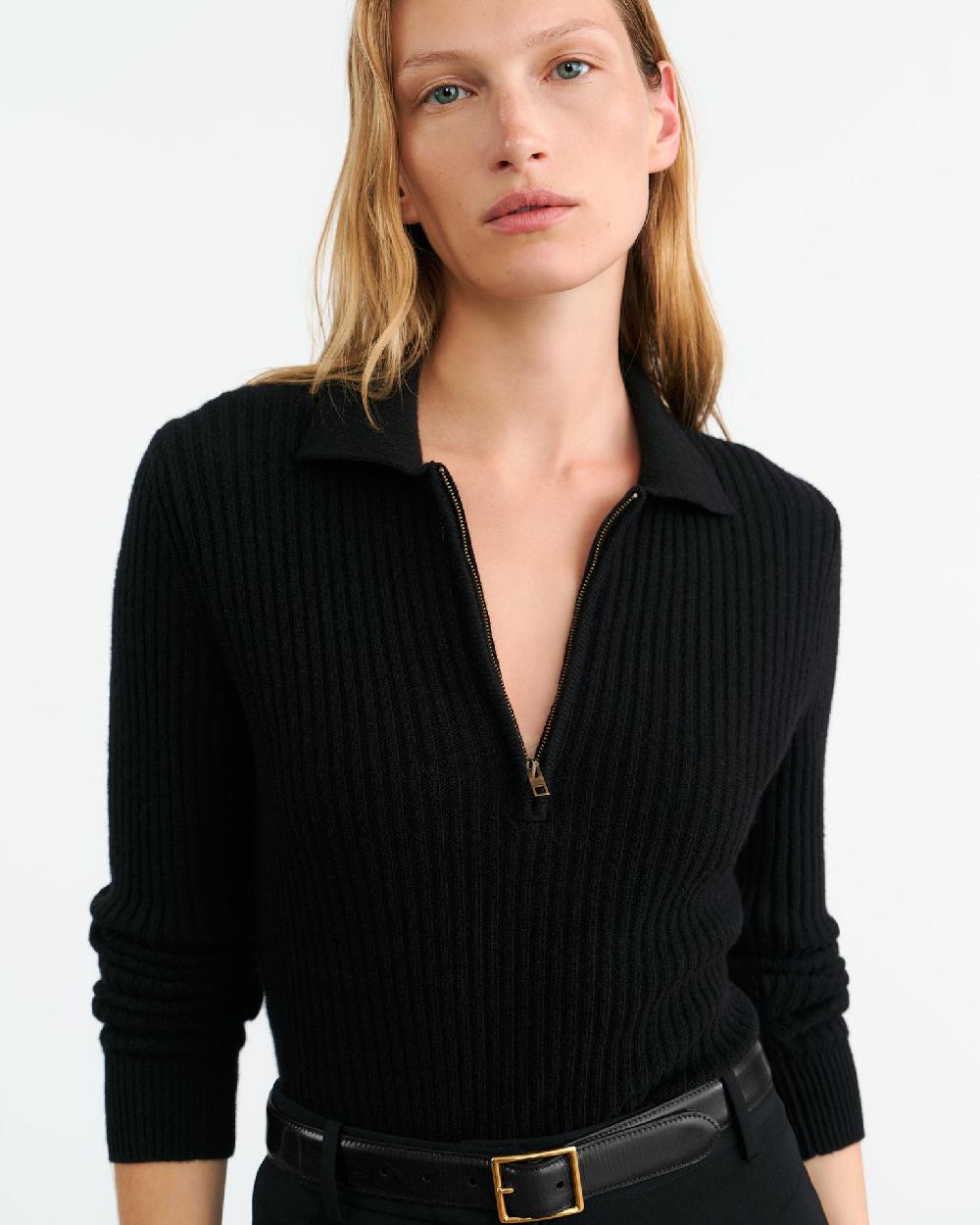 Nili Lotan BRAXTON SWEATER BLACK