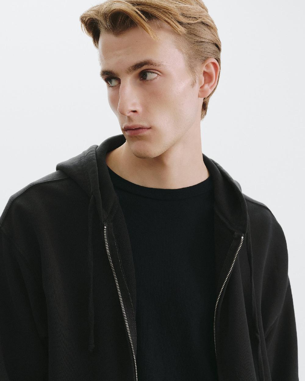 Nili Lotan BRIAN HOODIE WASHED BLACK