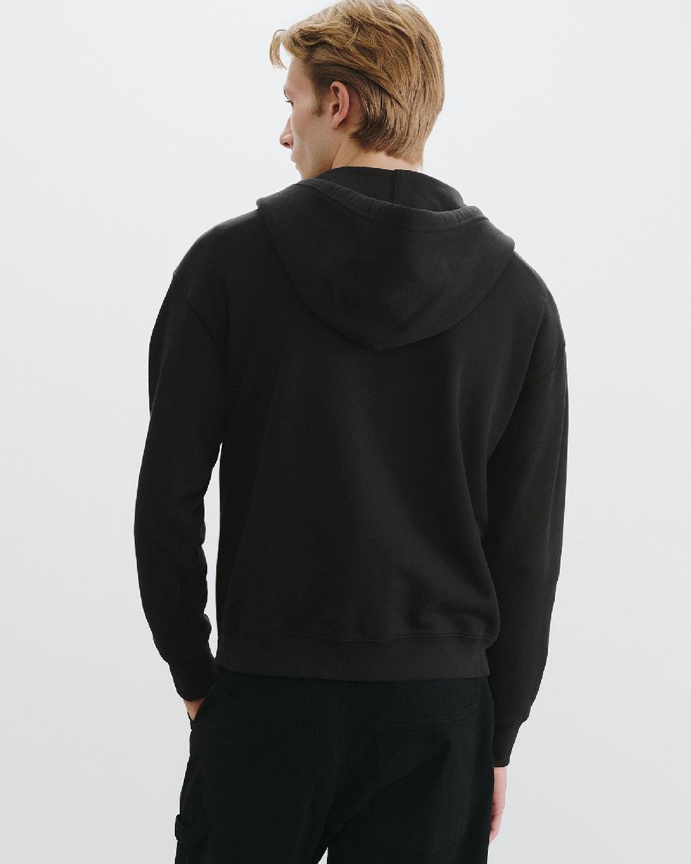 Nili Lotan BRIAN HOODIE WASHED BLACK