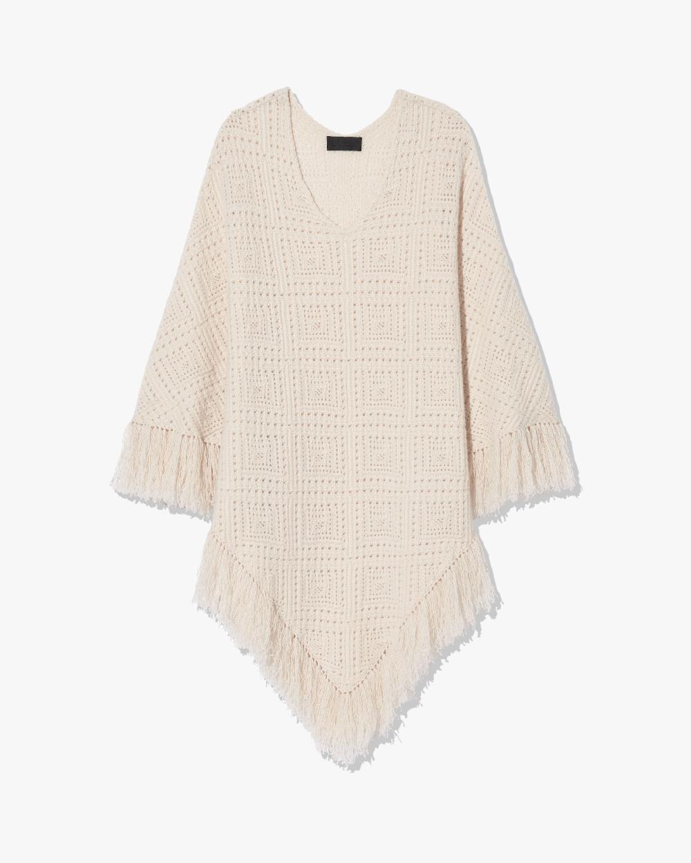 nili lotan BRISTOL CASHMERE PONCHO IVORY
