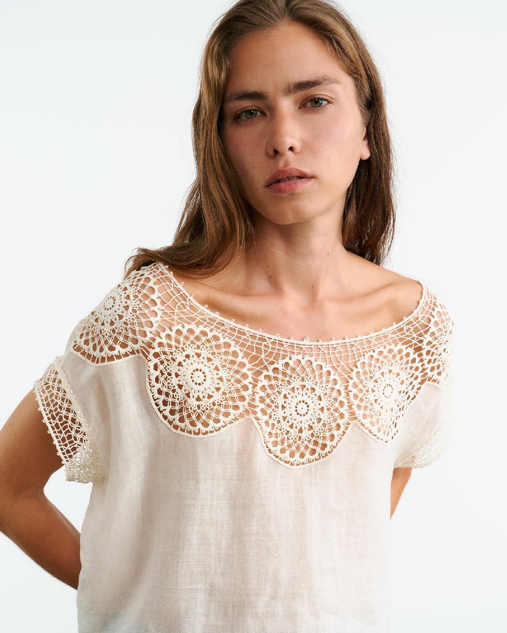 Nili Lotan CAILA TOP IVORY