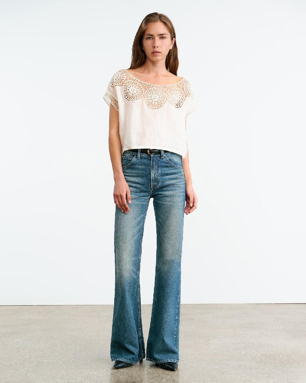 Nili Lotan CAILA TOP IVORY