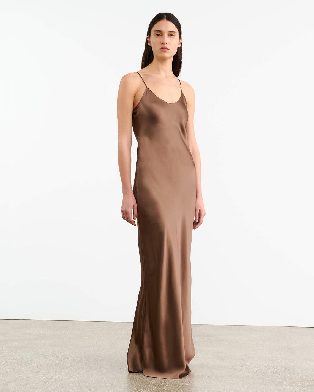Nili Lotan CAMI SILK GOWN CLARET