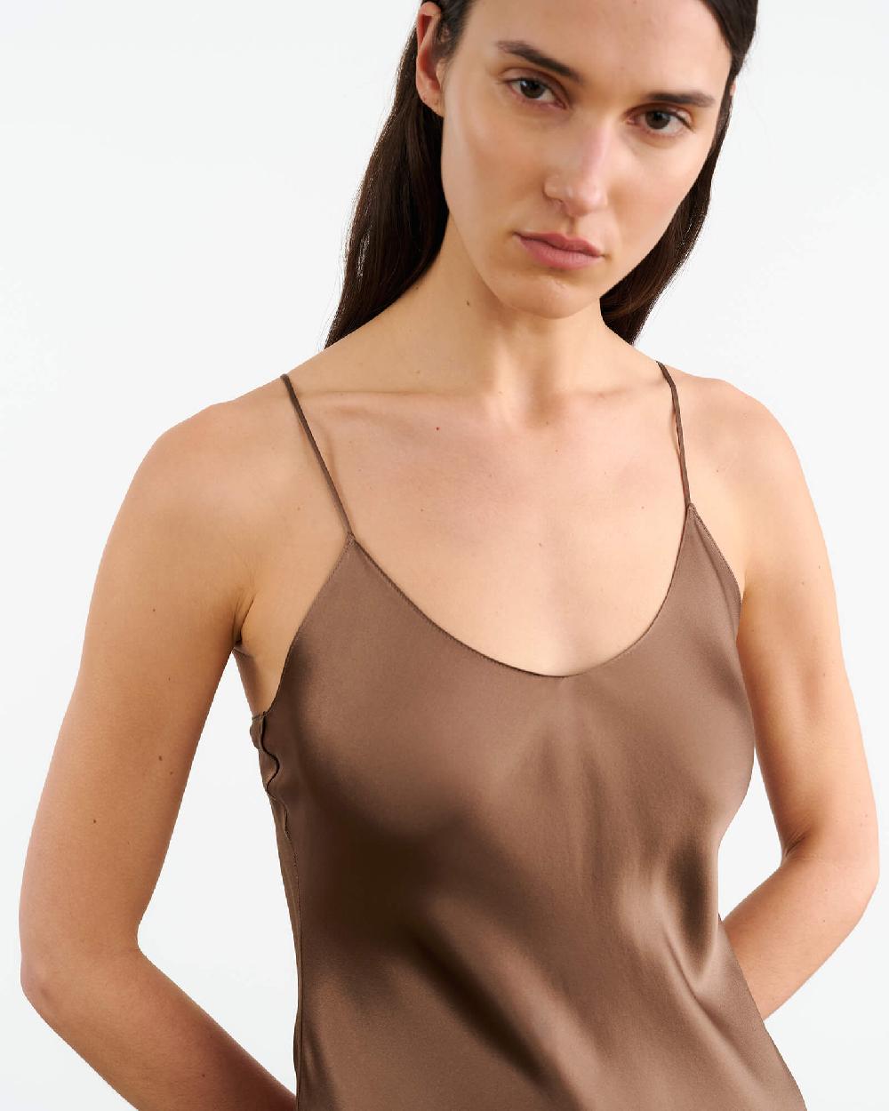 Nili Lotan CAMI SILK GOWN CLARET