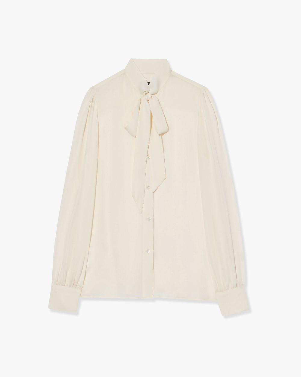 nili lotan CARINA SILK BLOUSE IVORY