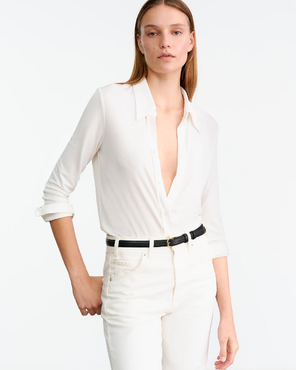 Nili Lotan CELESTINE SHIRT IVORY