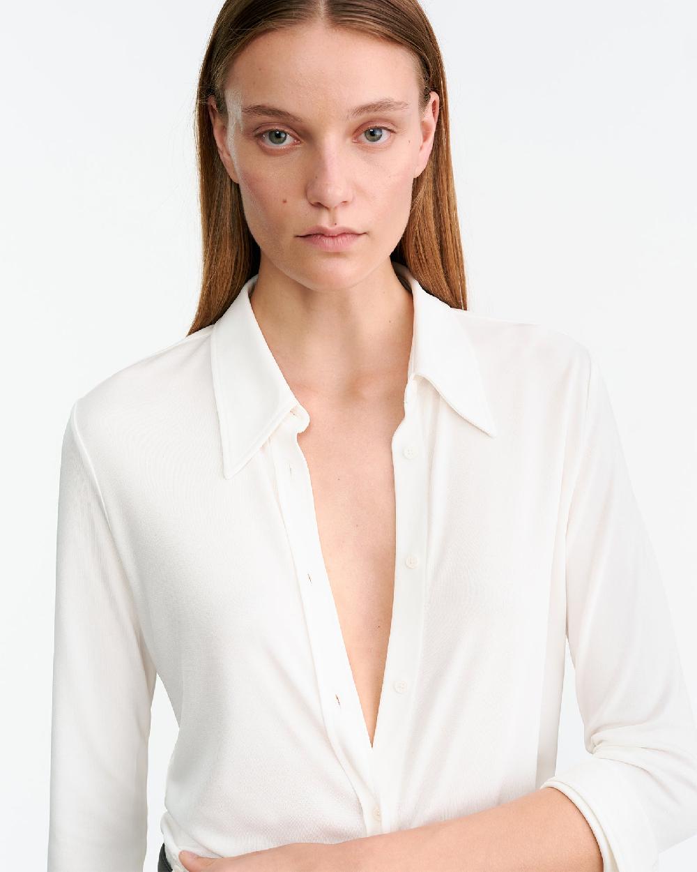 Nili Lotan CELESTINE SHIRT IVORY