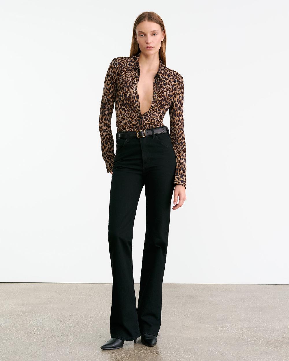 Nili Lotan CELESTINE SHIRT VINTAGE LEOPARD PRINT