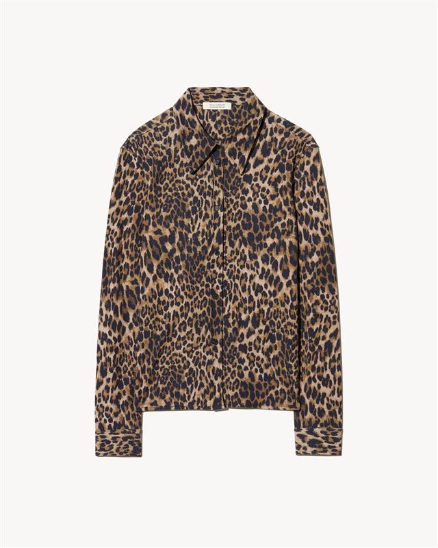 nili lotan CELESTINE SHIRT VINTAGE LEOPARD PRINT