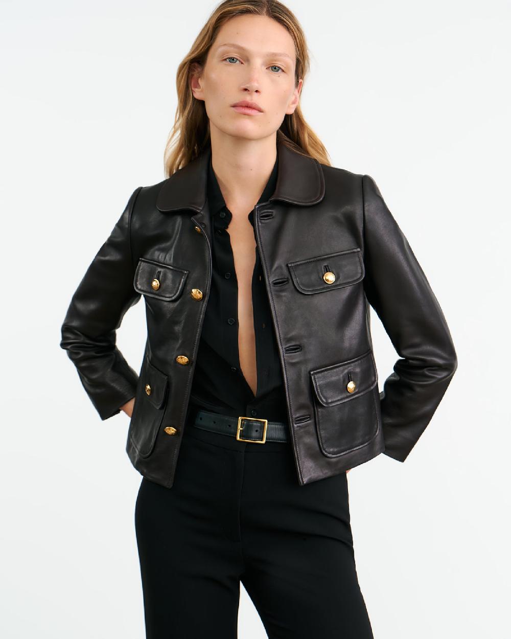 Nili Lotan CHAMONIX LEATHER JACKET BLACK