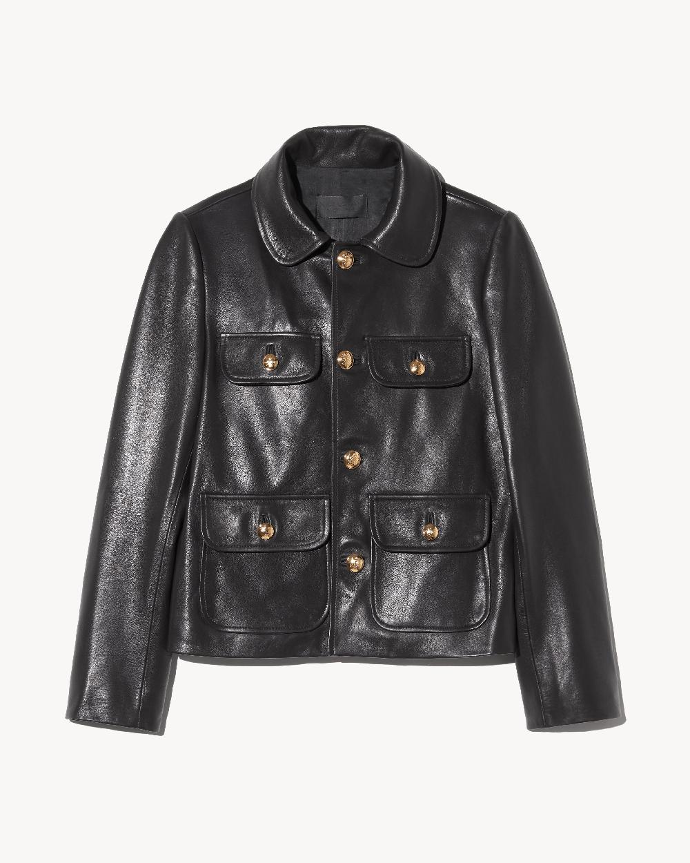 nili lotan CHAMONIX LEATHER JACKET BLACK