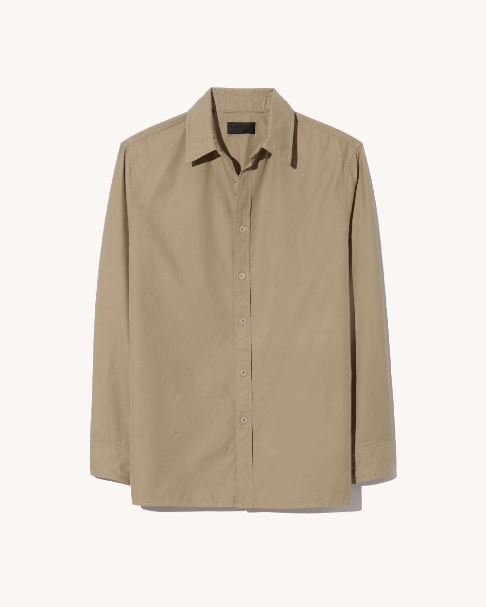 nili lotan CHANCE SHIRT TAUPE GREY