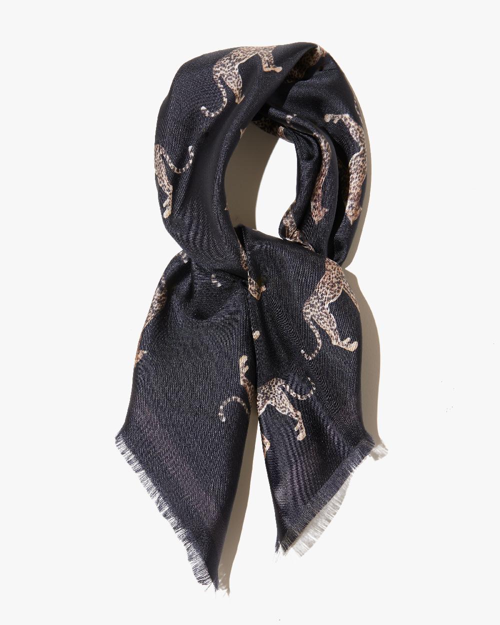 Nili Lotan CHEETAH SILK SCARF CHEETAH PRINT
