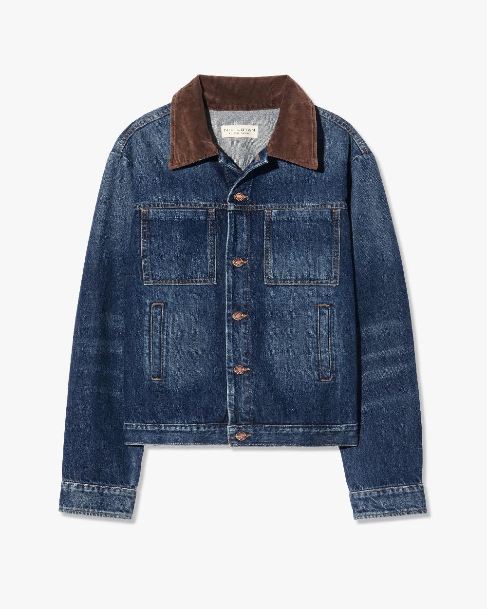 nili lotan CHESTER DENIM JACKET SIMON WASH