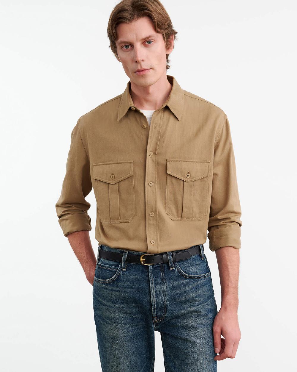 Nili Lotan CHRISTOPHE SHIRT DESERT KHAKI