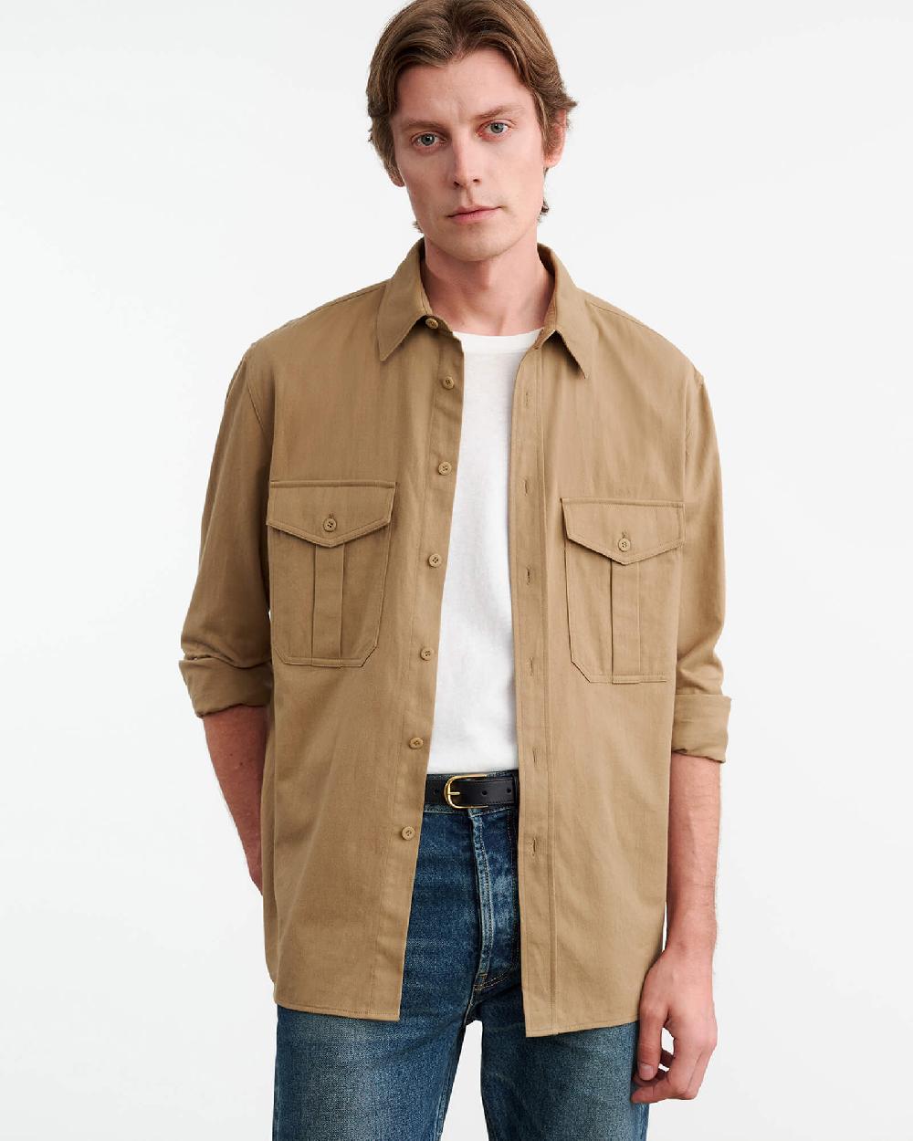 Nili Lotan CHRISTOPHE SHIRT DESERT KHAKI