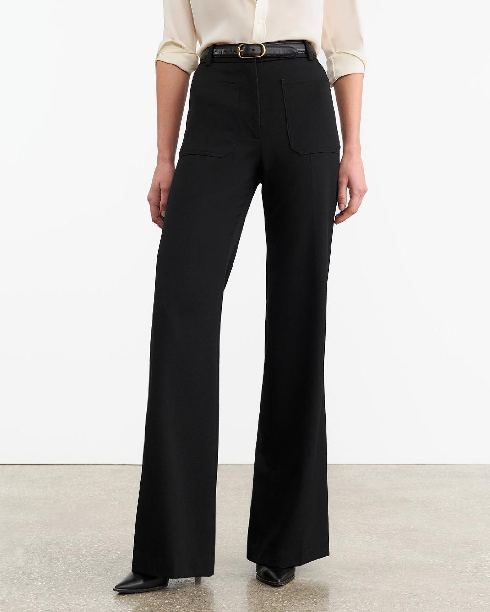 Nili Lotan CHRISTOPHE WOOL PANT CHOCOLATE BROWN