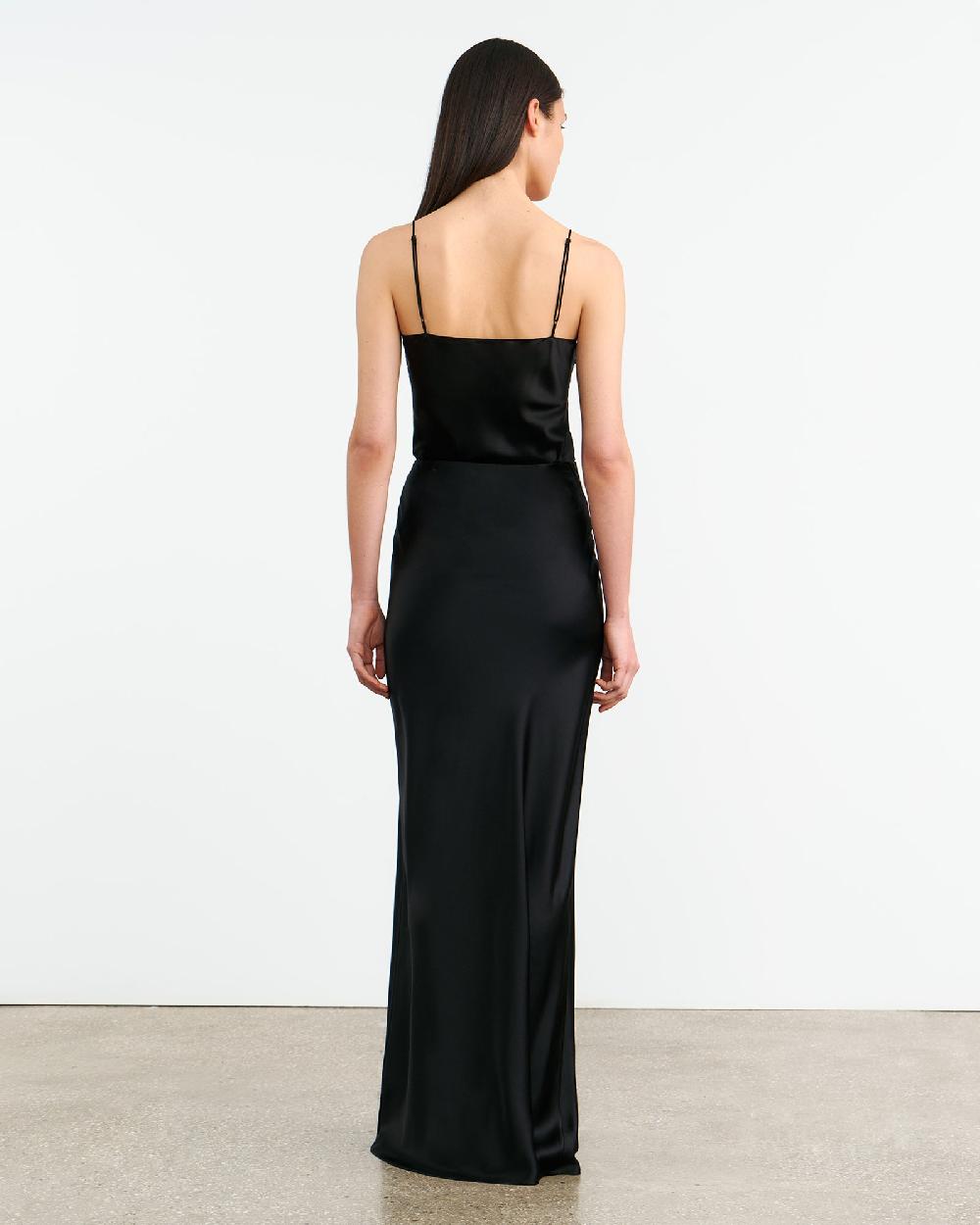 Nili Lotan CLELIA SILK SKIRT BLACK