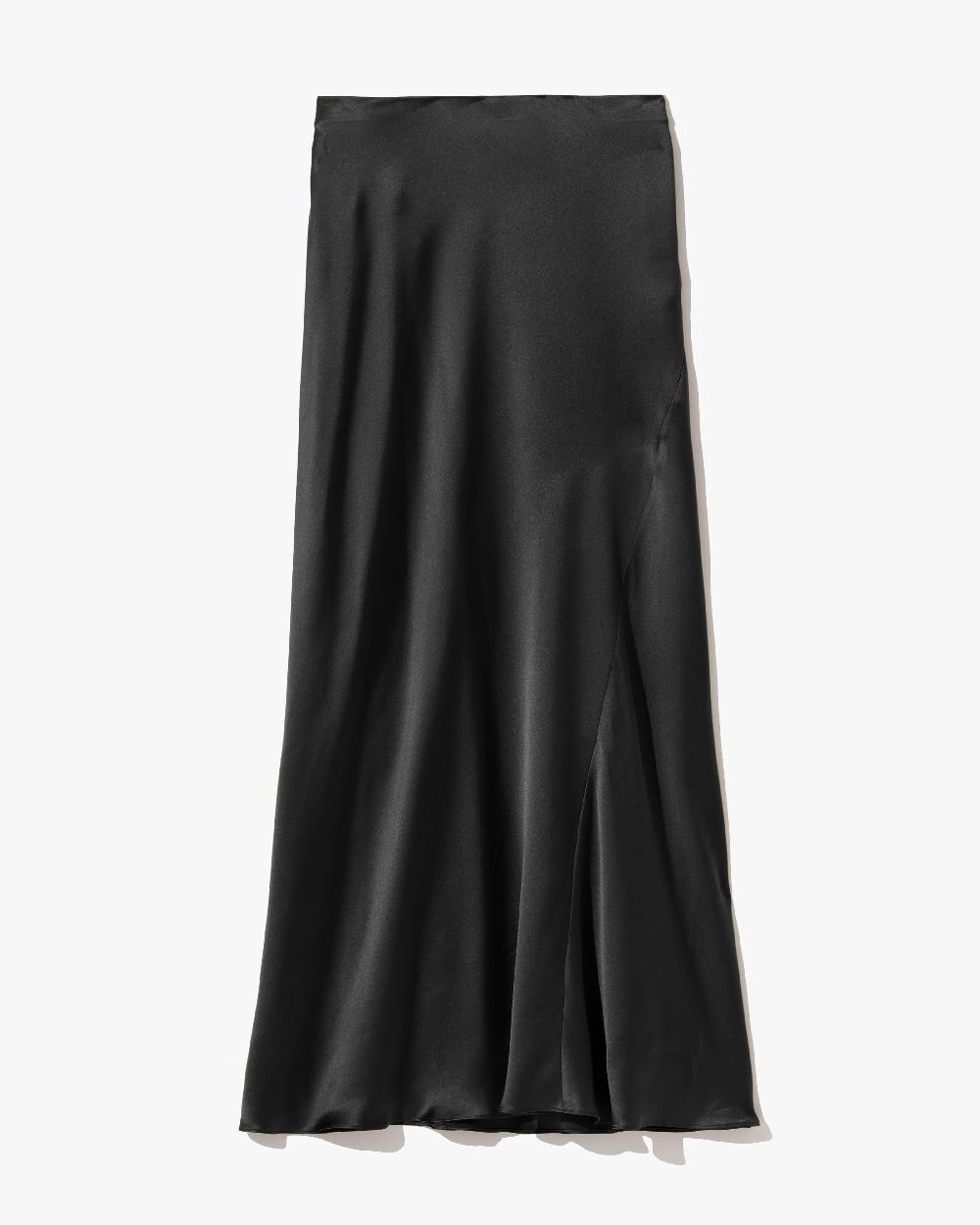 nili lotan CLELIA SILK SKIRT BLACK