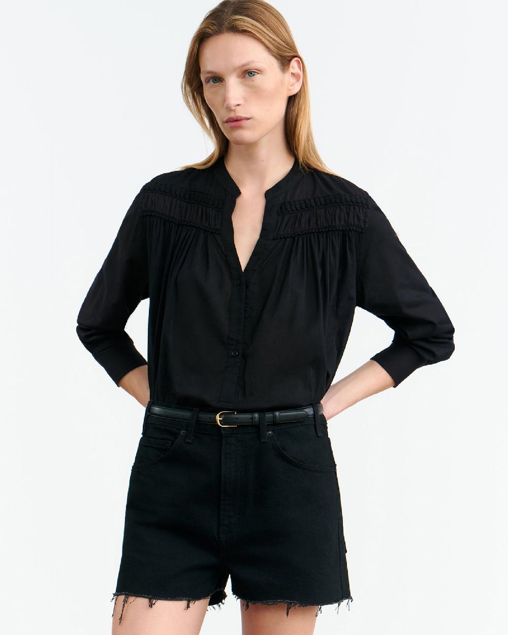 Nili Lotan COBAIN DENIM SHORT JET BLACK