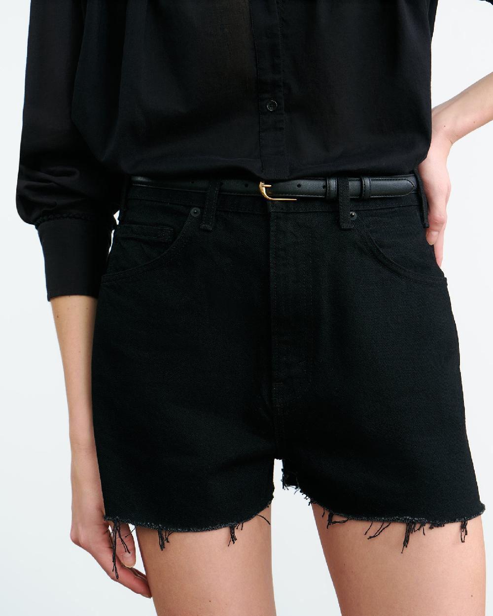 Nili Lotan COBAIN DENIM SHORT JET BLACK
