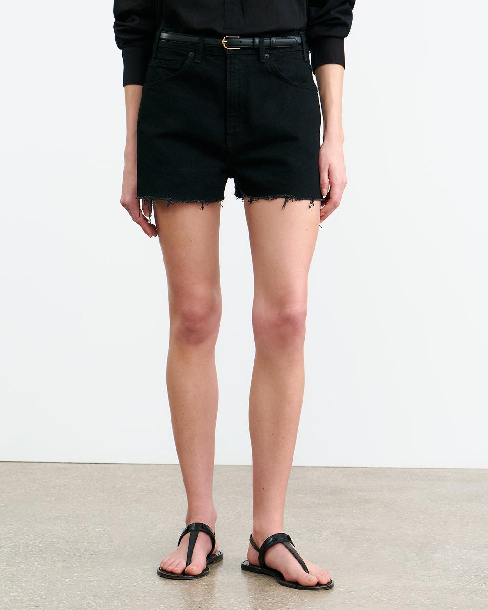Nili Lotan COBAIN DENIM SHORT JET BLACK