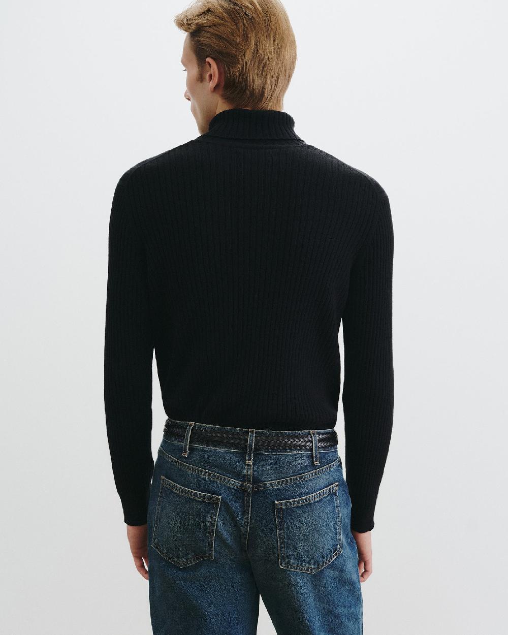 Nili Lotan COLE CASHMERE TURTLENECK SWEATER BLACK