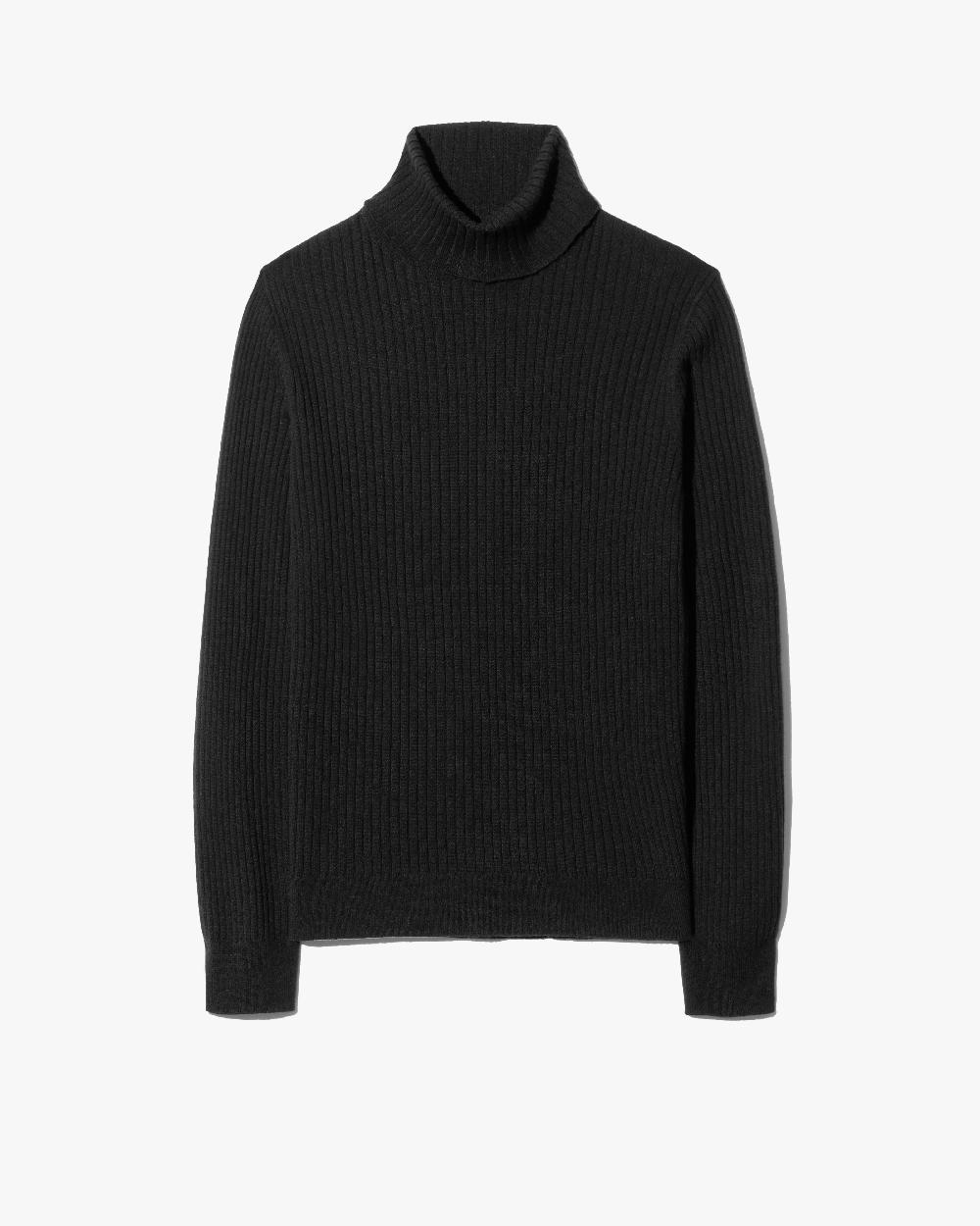 nili lotan COLE CASHMERE TURTLENECK SWEATER BLACK