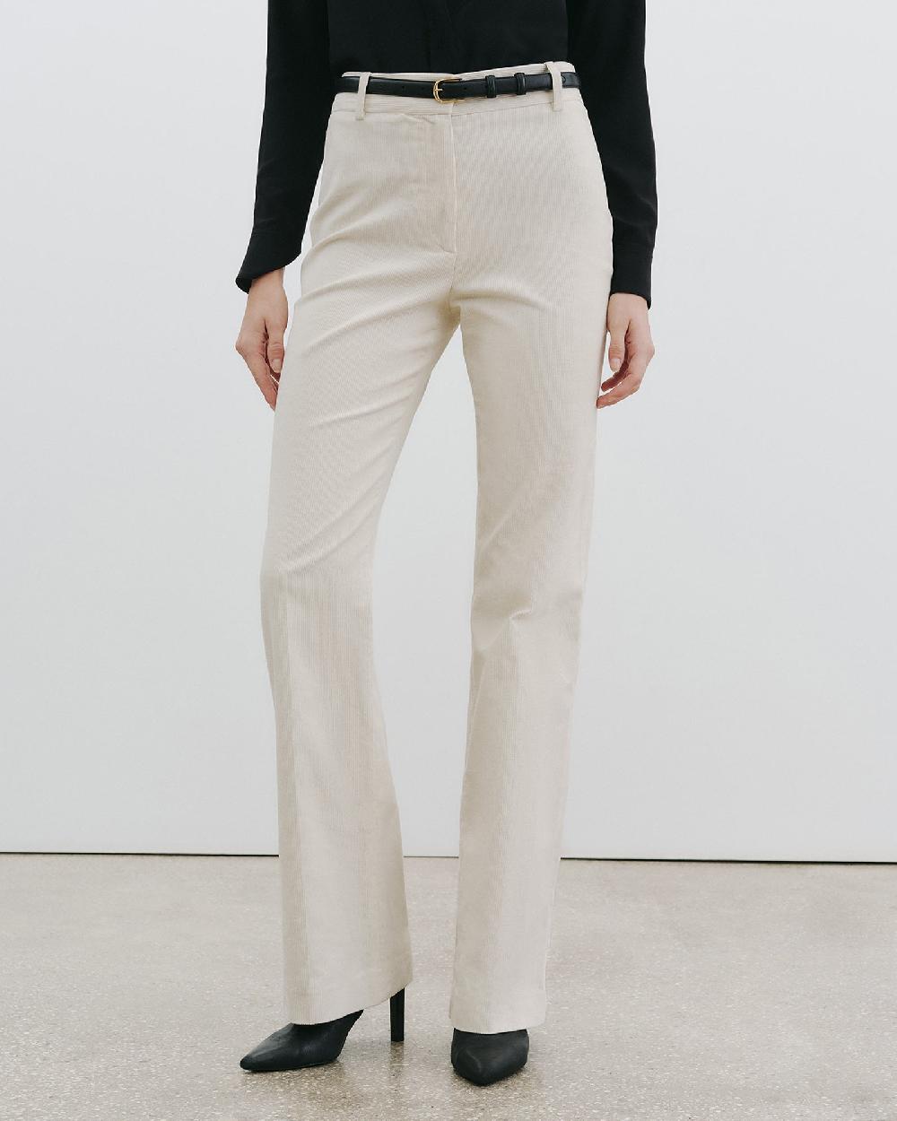 Nili Lotan CORETTE CORDUROY PANT IVORY
