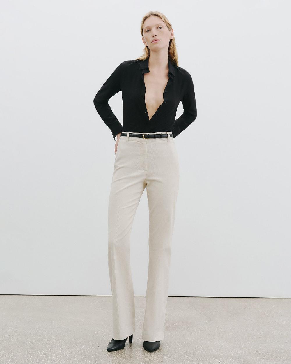Nili Lotan CORETTE CORDUROY PANT IVORY